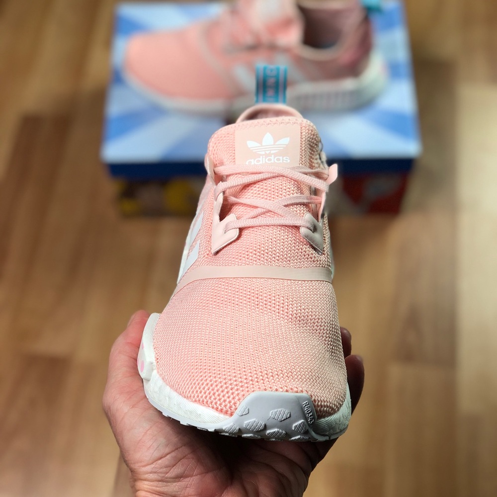adidas Women's Light Pink and White Athletic Sneakers - Picture 4 of 13